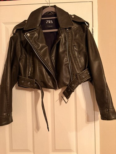 Giacca biker zara donna verde - zara,