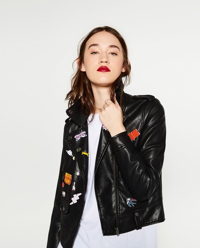 Giacca biker zara donna nera - biker,