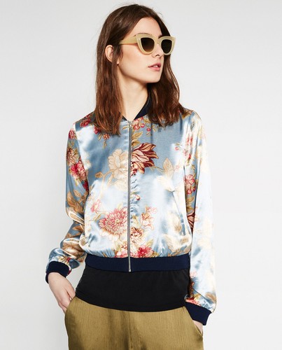 Giacca bomber donna - zara, blu
