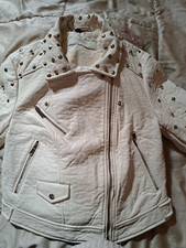 Giubbotto Bianco Chiodo Simil