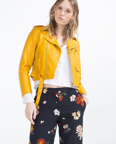 Giacca biker donna - , gialla
