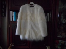 Giacca di pelliccia bianca