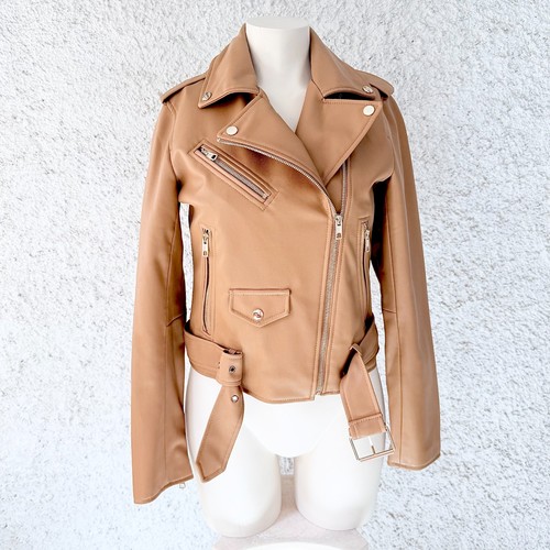 Zara biker ecopelle marrone - biker,