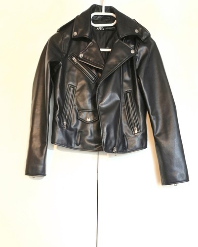 Giubbotto biker effetto pelle